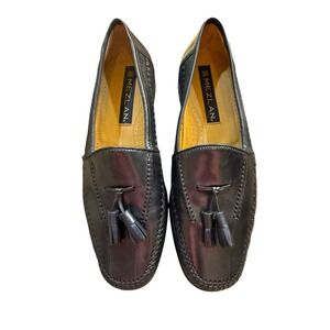 Mezlan Dress Shoes Mens 9M Mocassin Toe Loafers Dark Blue Teano Slip On